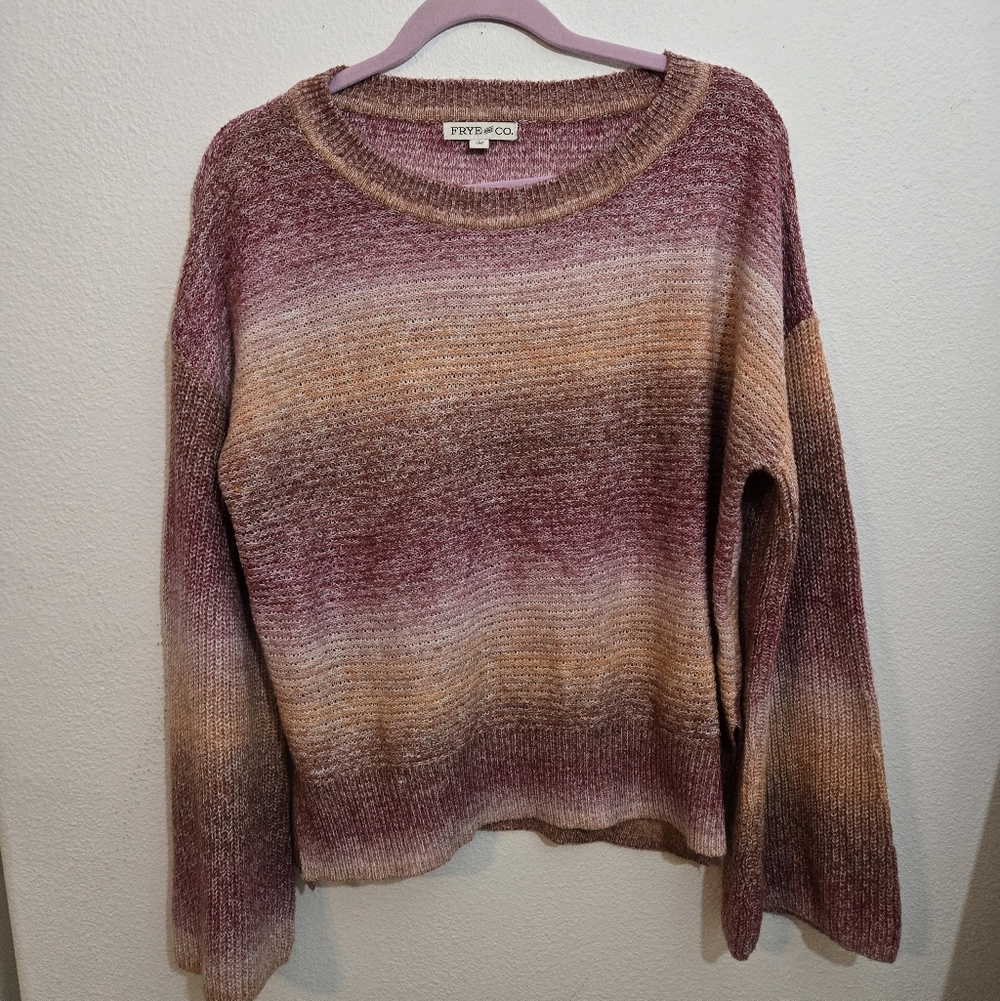Frye & Co. Bell Sleeve Sunset Sweater Large